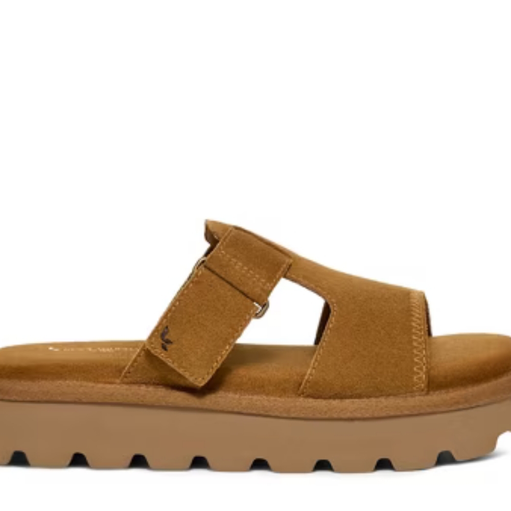 NEW Koolaburra By UGG TIZZ Tan Suede Platform Sandals Size 8 - Picture 4 of 15